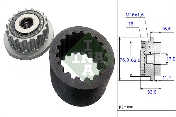 Flexibel kopplingsmuff-sats Ina 535 0186 10 INA