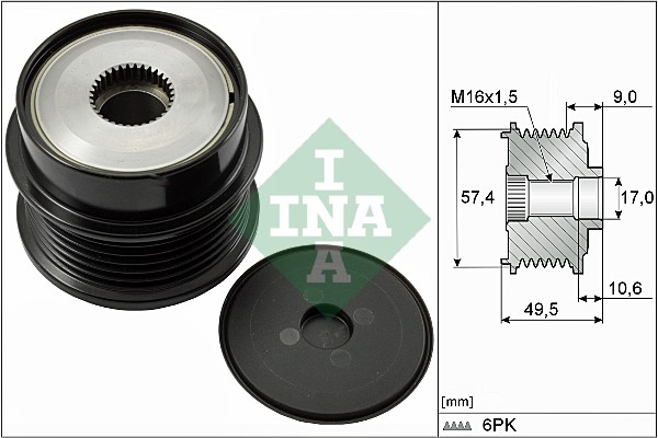 Frihjulskoppling, generator Ina 535 0189 10 INA