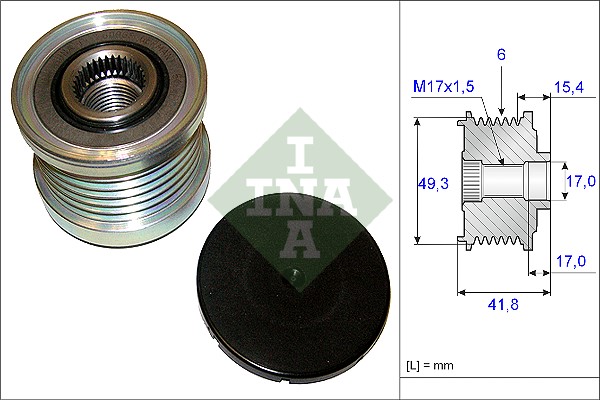 Frihjulskoppling, generator Ina 535 0193 10 INA