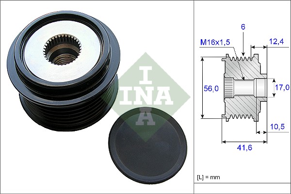 Frihjulskoppling, generator Ina 535 0210 10 INA