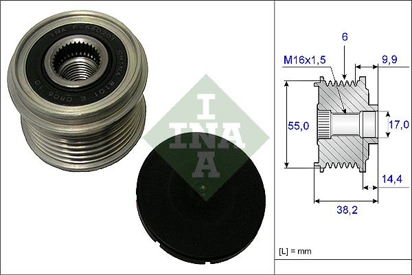 Frihjulskoppling, generator Ina 535 0216 10 INA