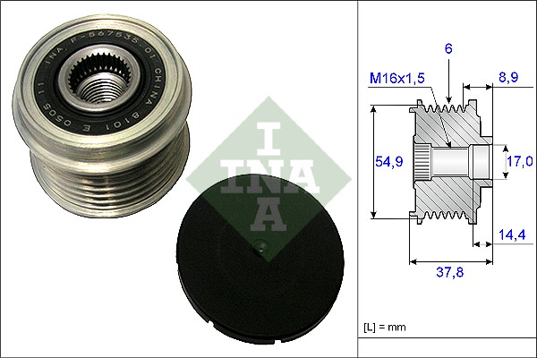 Frihjulskoppling, generator Ina 535 0217 10 INA