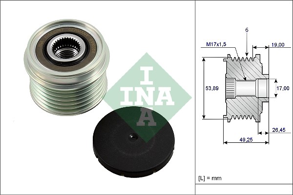 Frihjulskoppling, generator Ina 535 0233 10 INA