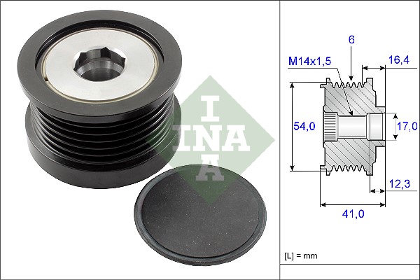 Frihjulskoppling, generator Ina 535 0259 10 INA