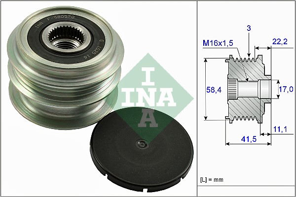 Frihjulskoppling, generator Ina 535 0269 10 INA