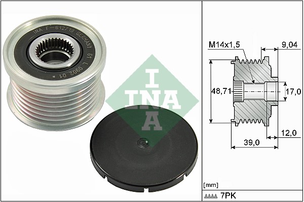 Frihjulskoppling, generator Ina 535 0275 10 INA