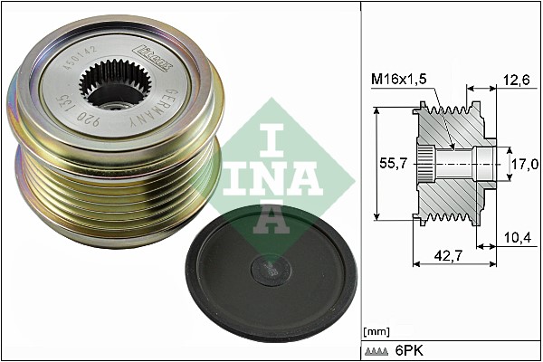 Frihjulskoppling, generator Ina 535 0276 10 INA