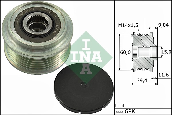 Frihjulskoppling, generator Ina 535 0277 10 INA