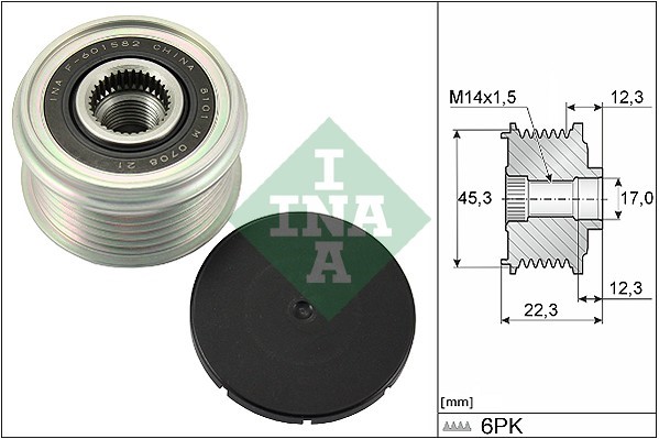 Frihjulskoppling, generator Ina 535 0291 10 INA