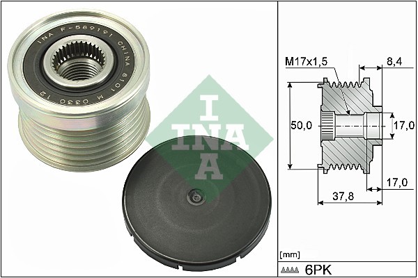 Frihjulskoppling, generator Ina 535 0292 10 INA