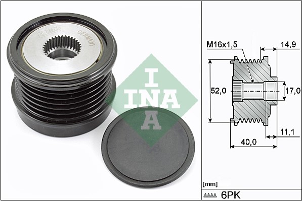 Frihjulskoppling, generator Ina 535 0293 10 INA