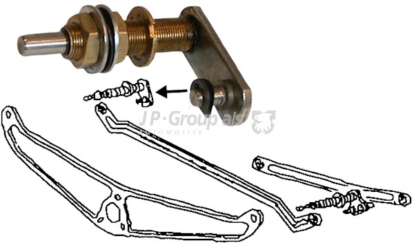 Torkartransmission, Fram, Vänster, Höger Torkartransmission, Fram, Vänster, Höger