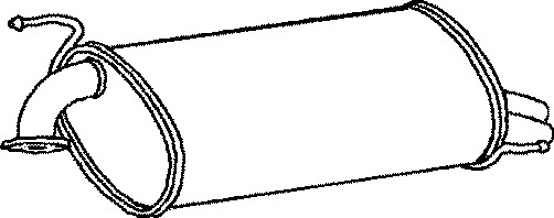 Bakre ljuddämpare Klarius 210718 Klarius
