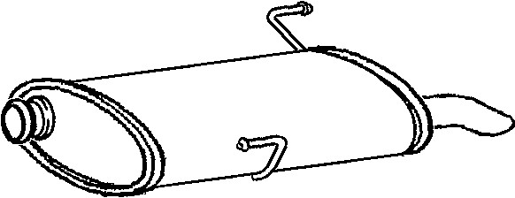 Bakre ljuddämpare, Bak Klarius 210838 Klarius