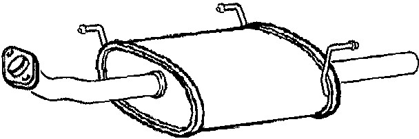 Bakre ljuddämpare Klarius 210843 Klarius Bakre ljuddämpare Klarius 210843 Klarius