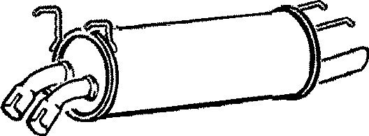 Bakre ljuddämpare Klarius 220454 Klarius
