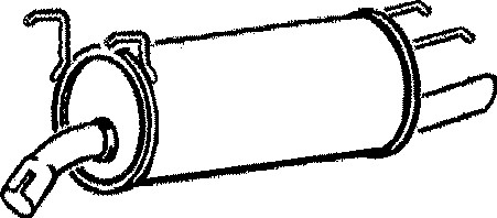Bakre ljuddämpare Klarius 220457 Klarius