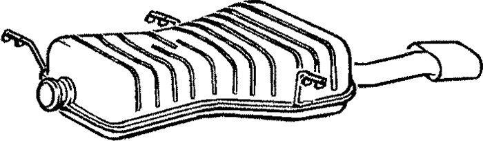 Bakre ljuddämpare Klarius 220467 Klarius