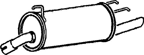 Bakre ljuddämpare Klarius 220484 Klarius