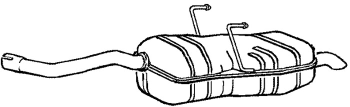 Bakre ljuddämpare Klarius 220758 Klarius