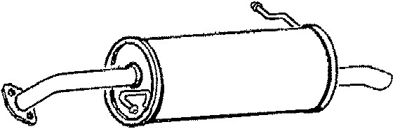 Bakre ljuddämpare, Bak Klarius 220796 Klarius