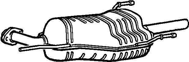 Bakre ljuddämpare, Bak Klarius 220798 Klarius
