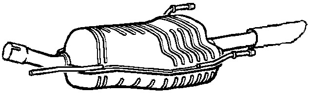 Bakre ljuddämpare Klarius 220814 Klarius