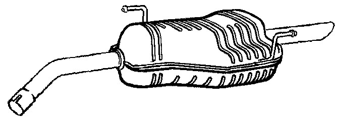 Bakre ljuddämpare Klarius 220851 Klarius