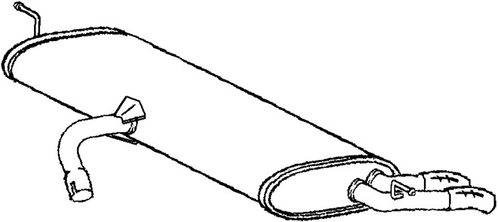 Bakre ljuddämpare Klarius 220865 Klarius