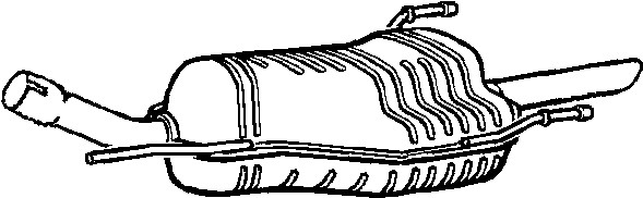 Bakre ljuddämpare Klarius 220970 Klarius