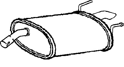 Bakre ljuddämpare Klarius 220994 Klarius