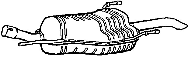 Bakre ljuddämpare Klarius 221136 Klarius