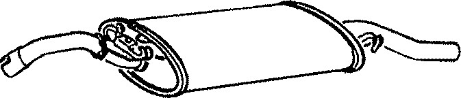 Bakre ljuddämpare Klarius 230449 Klarius