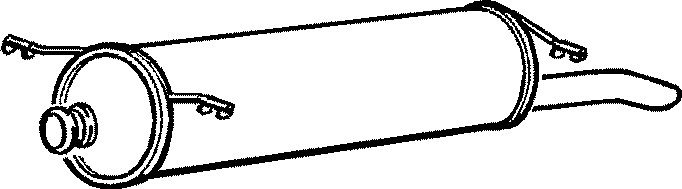 Bakre ljuddämpare Klarius 230461 Klarius