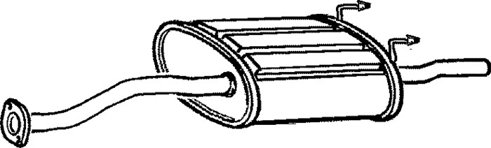 Bakre ljuddämpare Klarius 230541 Klarius