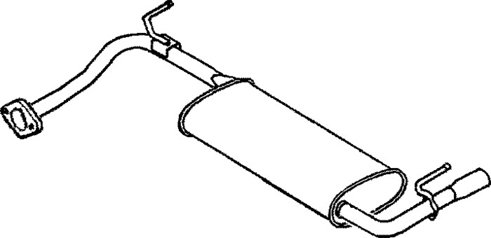 Bakre ljuddämpare Klarius 230545 Klarius