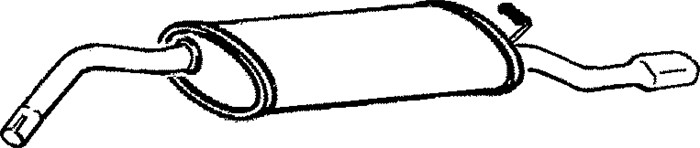 Bakre ljuddämpare Klarius 230554 Klarius Bakre ljuddämpare Klarius 230554 Klarius