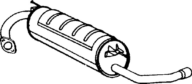 Bakre ljuddämpare Klarius 230558 Klarius