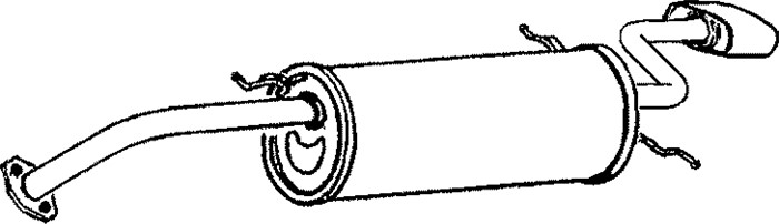 Bakre ljuddämpare Klarius 230639 Klarius