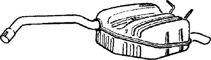 Bakre ljuddämpare Klarius 230681 Klarius