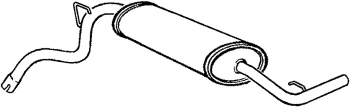 Bakre ljuddämpare Klarius 230712 Klarius