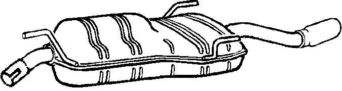 Bakre ljuddämpare Klarius 230783 Klarius