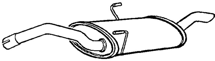Bakre ljuddämpare Klarius 230896 Klarius