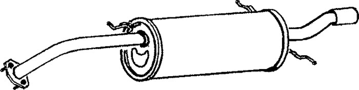 Bakre ljuddämpare Klarius 240167 Klarius Bakre ljuddämpare Klarius 240167 Klarius