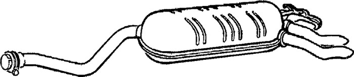 Bakre ljuddämpare Klarius 240186 Klarius