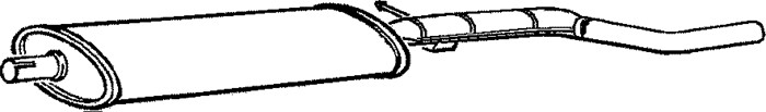 Mittenljuddämpare Klarius 240351 Klarius