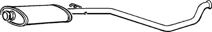 Mittenljuddämpare Klarius 240364 Klarius