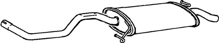 Bakre ljuddämpare Klarius 240399 Klarius