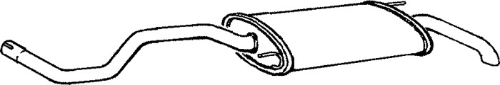 Bakre ljuddämpare Klarius 240575 Klarius