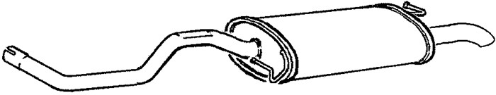 Bakre ljuddämpare Klarius 240578 Klarius